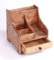CREEDWOOD BÜRO ORGANIZER College | 30 cm, Mahagoni Holz, mit Schublade | Holz Organizer, Schreibtisch Ablage, Tisch Organizer, Natur Büroablage, Bürokiste