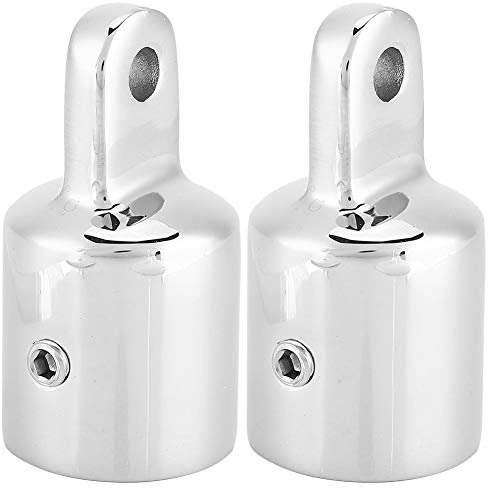 Msiud Bimini-Top-Cap-Beschläge, Augen-Endkappen, 316 Edelstahl, Externe Runde Rohre, Bootsüberdachungs-Hardware, Passend für Rundrohre mit 7/8 Zoll oder 1 Zoll ((Innendurchmesser: 22