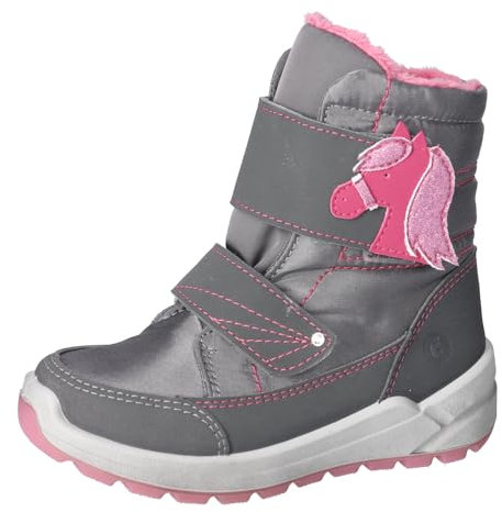 RICOSTA Mädchen Winterstiefel GAREI, Kinder Boots, Weite: Mittel, lose Einlage, Sympatex, waschbar, Outdoor-Kinderschuhe, Grigio/Patina (470), 27 EU