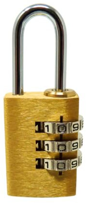 Tri-Circle Cadenas à combinaison 25 mm BC – Serrure à combinaison robuste et sécurisée, idéale pour les sacs, armoires, portes et plus encore | Sécurité fiable | Installation facile