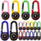 Heveer Mini Kompass Karabiner - Bunte Kompass Schlüsselanhänger für Outdoor Wandern Camping - 6 Farben, 18 Stück