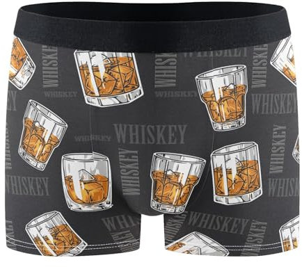 ZZKKO Sous-vêtement pour homme, verres à whisky, glaçons pour homme, tailles S à XXL, multicolore, S