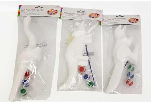 BARGAINS-GALORE Paint Your Own Dinosaur Figurines - Kids Fun Activity Set, DIY Full Paint Set | Fun Toy, Hours of Fun, Art, Craft | Suitable Gift for Xmas & Birthdays | Party Bag Toys