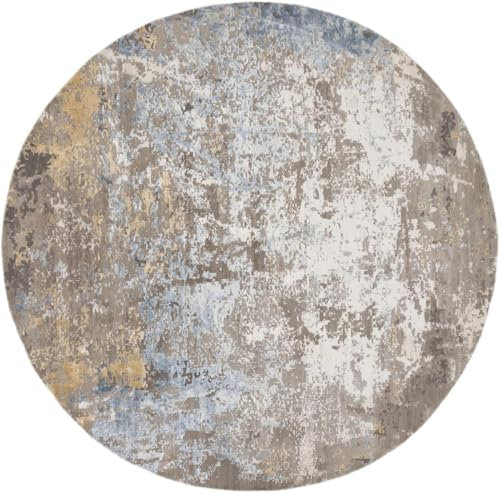Nain Trading Sadraa 300x300 Handgeknüpft Modern Orientteppich Designteppich Rund Teppich Wolle Indien