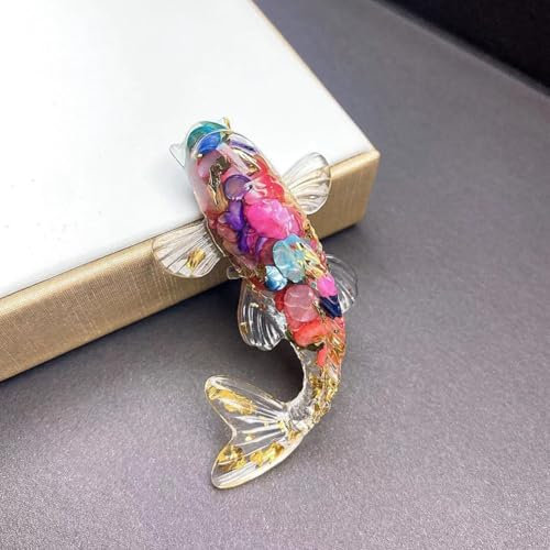 Lastdaytime Künstliche Koi-Fische, natürlich für Kristall-Koi-Fische, Dekoration, Dekoration für Schreibtisch, Regal, Armaturenbrett, leicht zu pflegen (1)