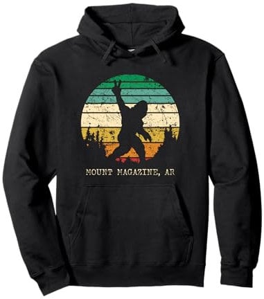 Mount Magazine AR USA Sasquatch Peace Sign Bigfoot Design Pullover Hoodie