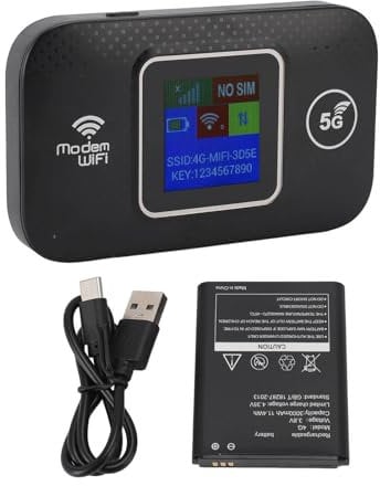 Culnflun WiFi Portatile 4G LTE, Router Wireless Alimentato Tramite USB, Accesso Ad Alta velocità da 300 Mbps, Condivisione Fino a 10 Dispositivi 4G Mobile Europa