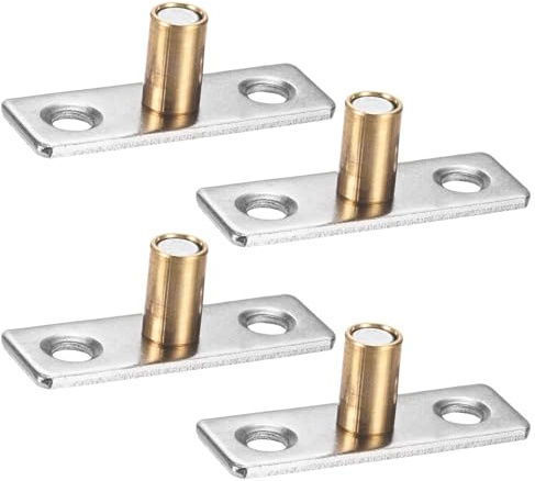 M METERXITY 4-Pack Roller Guide 5.5mm/0.22 Dia Floor Guide, Gold | Sliding, Door Cabinet Hardware, Drawer Slides Stopper, for Closet Doors Rollers Hardware Accessories