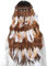 Serre-Tête Indien en Plumes Bohème Hippie Hippie, Coiffe Indienne Ensemble, Bandeau Tribal, Bandeau Plume Accessoire pour Femmes et Filles, Vintage Boho Hippie Fête Carnaval Bijoux, Taille Ajustable