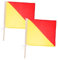 Toyvian 2 Pezzi bandiera di segnalazione bandiera del sondaggio bandiera gialla rossa per timore bandiere pallavolo flag di prestazione apparecchiature di segnale poliestere