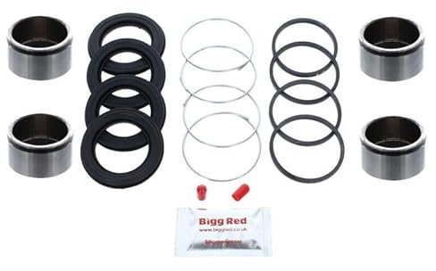 Bigg Red - Front Brake Caliper Rebuild Repair Kit + Stainless Steel Pistons - Compatible with Austin Allegro