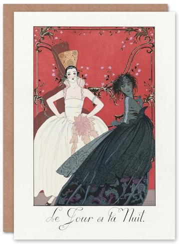 Artery8 George Barbier Art Card Day and Night Vintage Parisian Fashion Advert