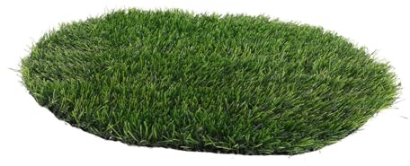 Milisten Kunststoff Runde Kunstrasenmatte Grün 40cm für Deko | Kunstrasen Outdoor, Schachtabdeckung Gras, Deko Grasmatte Rund für Basteln und Tischdeko Zufällige Farbe