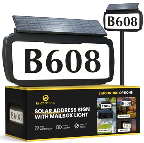 Brighticonic LED Solar House Number Light