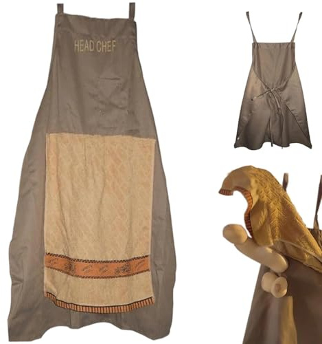 Aiwdeyi Delantal de broma de chef, delantales de broma creativos para hombres, el mejor regalo de broma, sorpresa escondido en el bolsillo, regalos divertidos