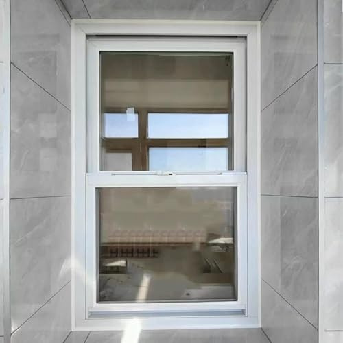 Ventana Corredera De Aluminio De Una Sola Hoja, Ventanas Verticales De Repuesto Con Vidrio Templado, Para Sótano, Baño, Gallinero(100x150cm/39.4x59.1in)