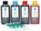 PureInk Nachfülltinte, Druckertinte kompatibel für Canon PG-545 schwarz PG-545XL schwarz CL-546 Color CL-546XL Color Druckerpatronen, 4X 100 ml (Non OEM)