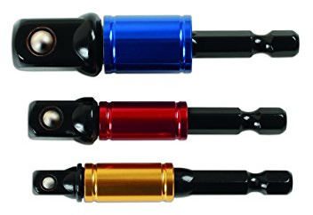 Laser 6983 Socket Adaptor Set, Rotating Sleeve 1/4D, 3/8D, 1/2D 3pc