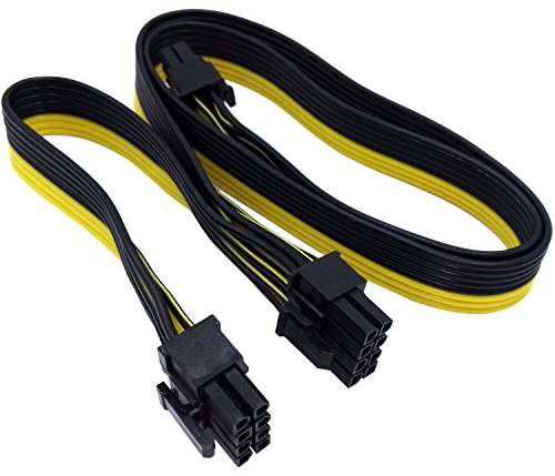 COMeap Cavo adattatore di alimentazione PCI Express da 8 pin maschio a doppio 2X 8 pin (6 + 2) maschio per alimentatore EVGA da 24 pollici + 8 pollici (62 cm + 21 cm)
