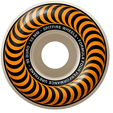 Spitfire Formula Four Classics 99 Skateboard, Orange, 53 mm