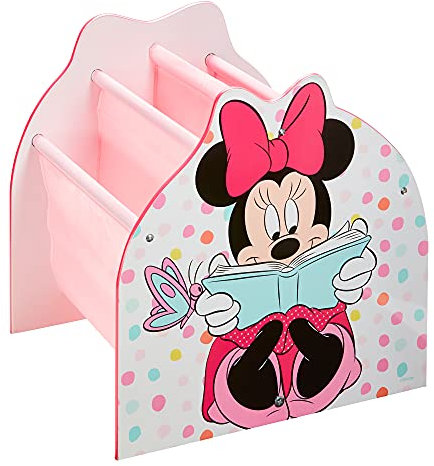 Minnie Mouse - Bibliothèque à Pochettes pour Enfants - Rangement de Livres pour Chambre d’Enfant