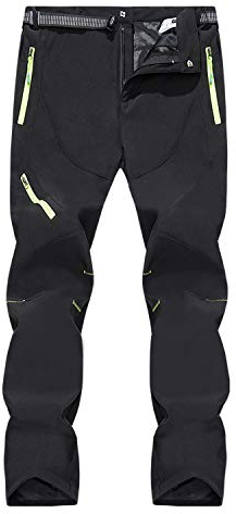 SUKUTU Pantalones de Senderismo Softshell para Exteriores para Hombres Pantalones de Lana Gruesa Calientes Impermeables A Prueba de Viento Deportes de esquí de Nieve