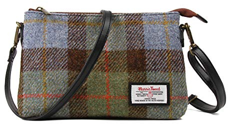 ICObuty Harris Tweed Crossbody Bag Women Small Shoulder Bag with Adjustable Strap, Macleod, Medium