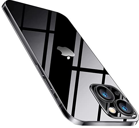 Purluct Slim Clear Case Compatible with iPhone 13 Mini | Paper-Thin, Transparent Finish, Skin Back Case, Non Yellowing, Ultra Protective Cover, Camera Protection, 5.4 Inch