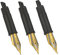 Set of 3 Hongdian Fountain Pen Golden Trim Nibs (Fine, Extra Fine and Bent Nib) for Black Forest 1850, 1851，6013, 517S and 517D Series