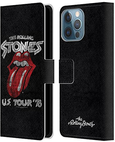 Head Case Designs Offizielle Zugelassen The Rolling Stones Tour US 78 Kunst Leder Brieftaschen Handyhülle Hülle Huelle kompatibel mit Apple iPhone 13 Pro Max