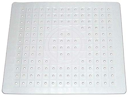 Faderr Sink Mat, Soft Rubber Sink Mat, Anti Slip Sink Protector Mat, Heat Insulation Dish Draining Mat, Drying Protector Kitchen Sink Mat, Sink Cushion Protection Mat (White, Rectangle)