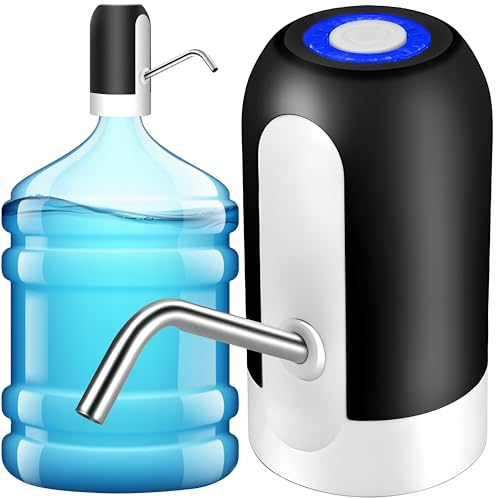 RetooDispensador Eléctrico de Agua con Bomba y Tubo de Acero Inoxidable, 51 cm, Fácil de Usar, Compatible con Botellas de 5L-20L