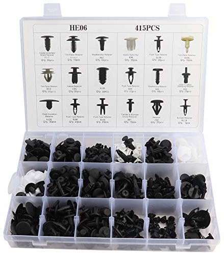 aqxreight - 415PCS Stoßstangenhalter Clips Auto Kunststoff Nieten Befestigungselemente Push Retainer Kit Auto Push Pin Nieten Set Türverkleidung Kotflügel Clips
