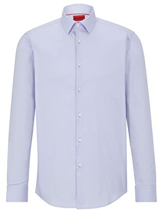 HUGO Herren Kenno Slim-Fit Hemd aus Baumwoll-Mix mit Popeline-Struktur Flieder 38