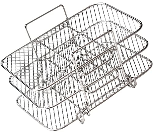 Cabilock Parrilla Al Vapor De Tres Capas Accesorios Microondas Rejilla para Enfriar Galletas Rejilla para Asar Parrilla De Barbacoa Horno Eléctrico Acero Inoxidable 304 Alambre De Hierro