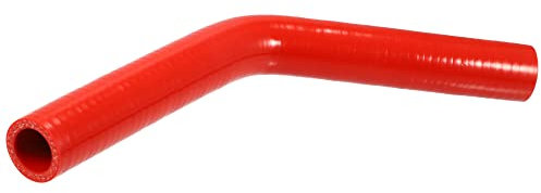 QUARKZMAN Universal 22mm 0.87 ID 45 Grados Manguera de Silicona Tubo Acoplador para Intercooler Turbo Coche Rojo