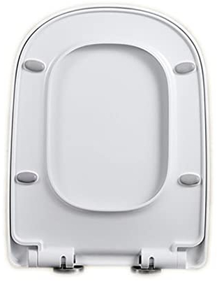 Spezieller WC-Sitz Für Die Square-Serie – Rechteckiger WC-Sitz, Toilettendeckel Mit Absenkautomatik, Klobrille Schnellverschluss, WC Deckel Oben Fixiert, Toilettendeckel Weiß,37 * 48.5cm