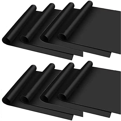 8 X BBQ Grill Mat Non Stick Reusable Oven Liners Baking Sheets for Grills Ovens, Electric, Charcoal