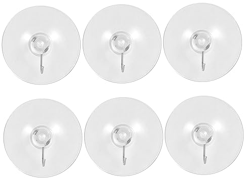 Cabilock 12st Haken Für Saugnapf Saugnapf-wandaufhänger Nahtlose Haken Kleiner Durchsichtiger Weihnachtshaken Haken Zum Aufhängen Aus Glas Haken Für Küchentücher Mauer Pvc Handtuchhalter