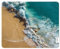 Tapis de souris avec motif vagues du haut I 24 x 19 cm I Tapis de souris de taille standard I Impression de qualité sur caoutchouc cellulaire I Antidérapant Imperméable et lavable I dv_1243