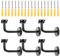 YOUNTHYE Lot de 6 supports de main courante plats en acier inoxydable - 60 x 80 mm - Supports de rampe d'escalier noirs - Avec vis de fixation - Support mural