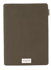 HOLZRICHTER Berlin Laptop Sleeve No 4-2 (M) Khaki - stilvoller Laptop Sleeve handgefertigt aus 100% Bio-Baumwolle