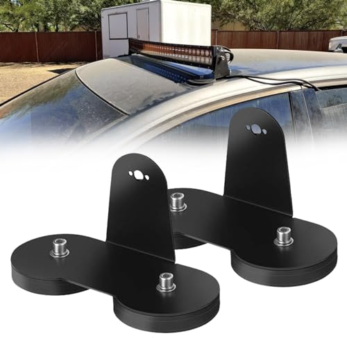 Chelhead Support de barre LED 88 mm, 2 supports de montage magnétiques, ventouse puissante compatible avec les phares de voiture, de véhicule tout-terrain, de camion, de toit