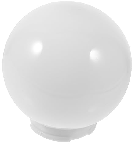 TOPPERFUN 2st Lampenschirm Kugel Blasenlichtabdeckungen, Durchmesser 150mm, cremeweißer transparenter Lampen Schirm für Gartenlicht, Zaun Lampenschirm für den Außenbereich