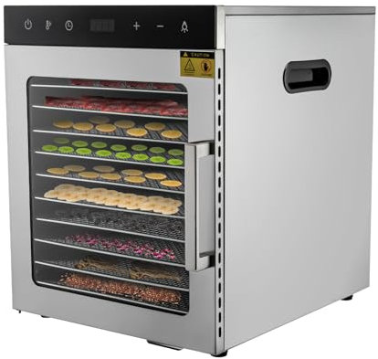 Deshydrateur Alimentaire | Séchoir à fruits 30 à 90°C Température Réglable Grande capacité | Fruits, légumes, viandes, fleurs- 800W Déshydrateur Alimentaire (10 compartiments)
