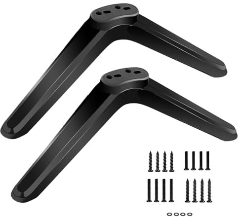 Tv Pedestal Feet Tv Stand Base Replacement Universal Table Desk Pedestal Tv Feet Tv Stand Legs Tv Stand Mount For Most Tv Stand 32 40 49 50 55 Inch Screws
