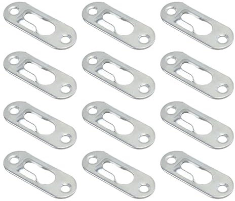 Lot de 12 grands supports de montage encastrés pour tête de lit - Fixation murale - Fixation murale pour meubles