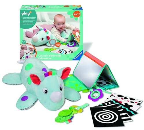 Ravensburger -Play + 3-in-1-Kissen, Motiv: Rhinkeros, ab der Geburt, französische Version – 34010