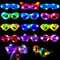 Sprinlot 12 Pezzi Occhiale LED, Occhiali Luminosi per Feste, Occhiali Fluo Party, Regali di Compleanno Carnevale Festa Cosplay per Bambini Adulti