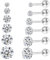 6 Paar Ohrstecker Gold Silber Rosegold Set Damen Edelstahl Ohrringe Kleine Stapelbar Zirkonia Wasserfest Ohrstecker Ohrringe Set für Mehrere Piercings Ohrlöcher Schmuck Geschenk